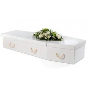 Premium Cardboard Coffin - Diamond White